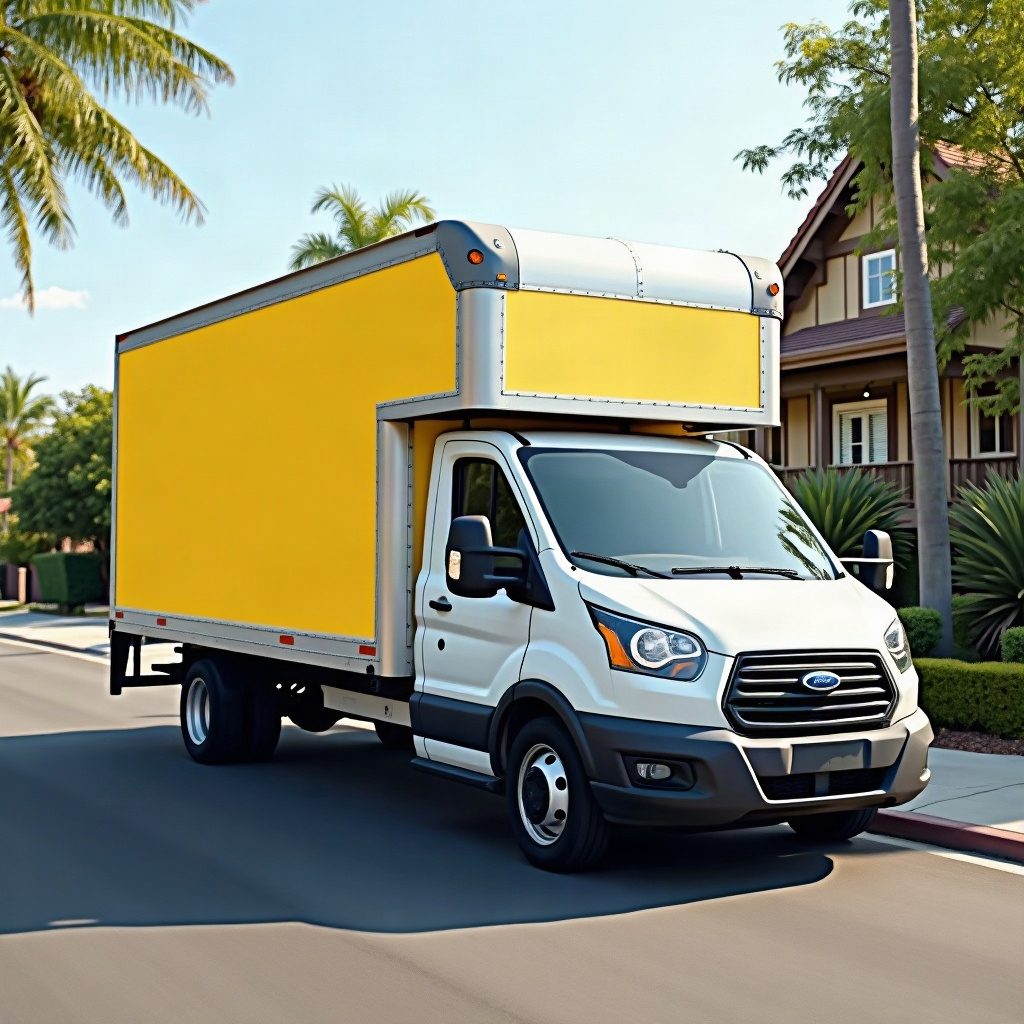Happy Movers moving truck ready for a job
